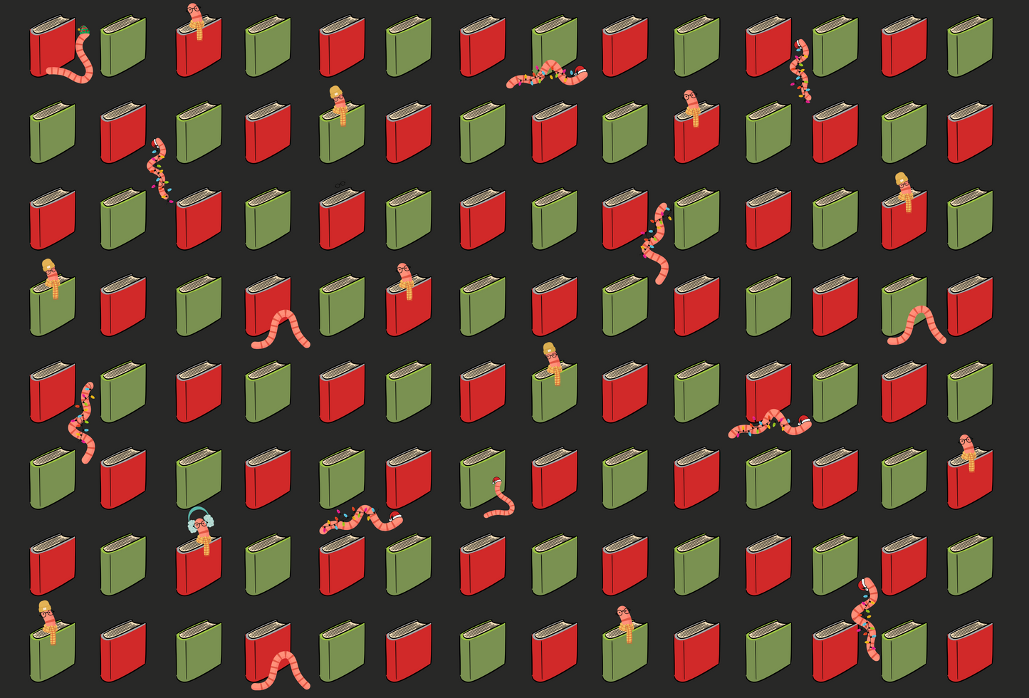 Book Worm Wrapping Paper
