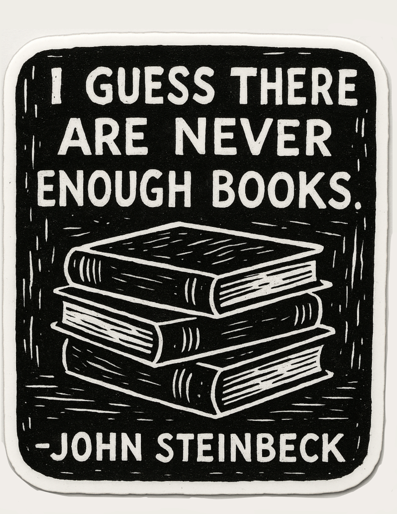 Never Enough Books Greeting Card