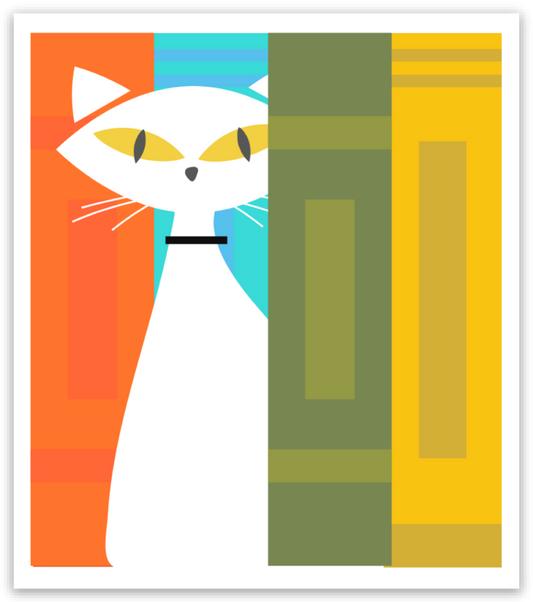 Cat in the Stacks Sticker