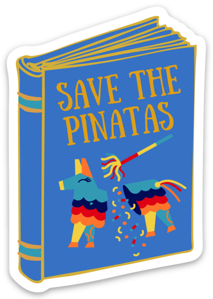 Book Sticker: Save the Pinatas