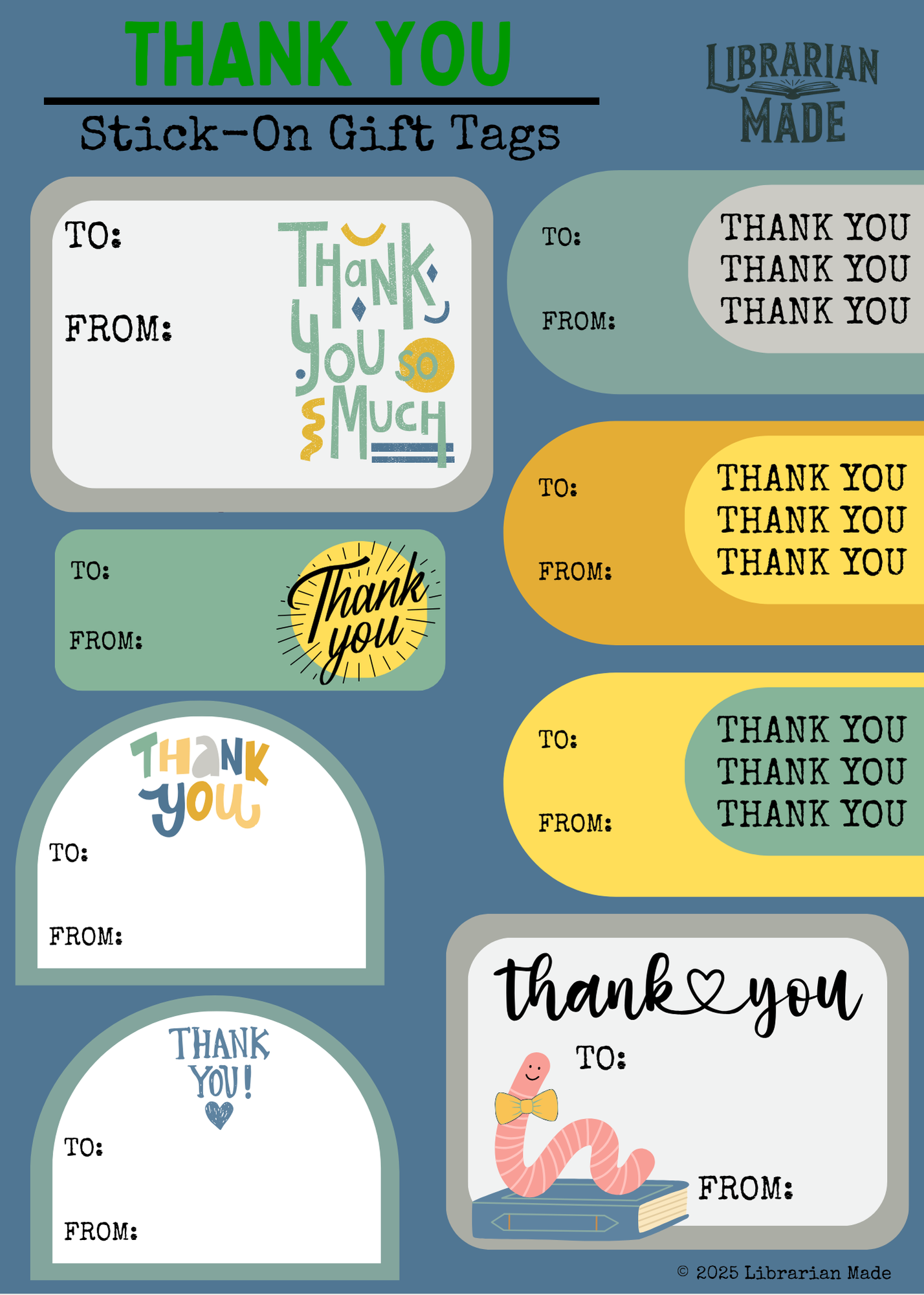 Sticky Gift Tags-Thank You