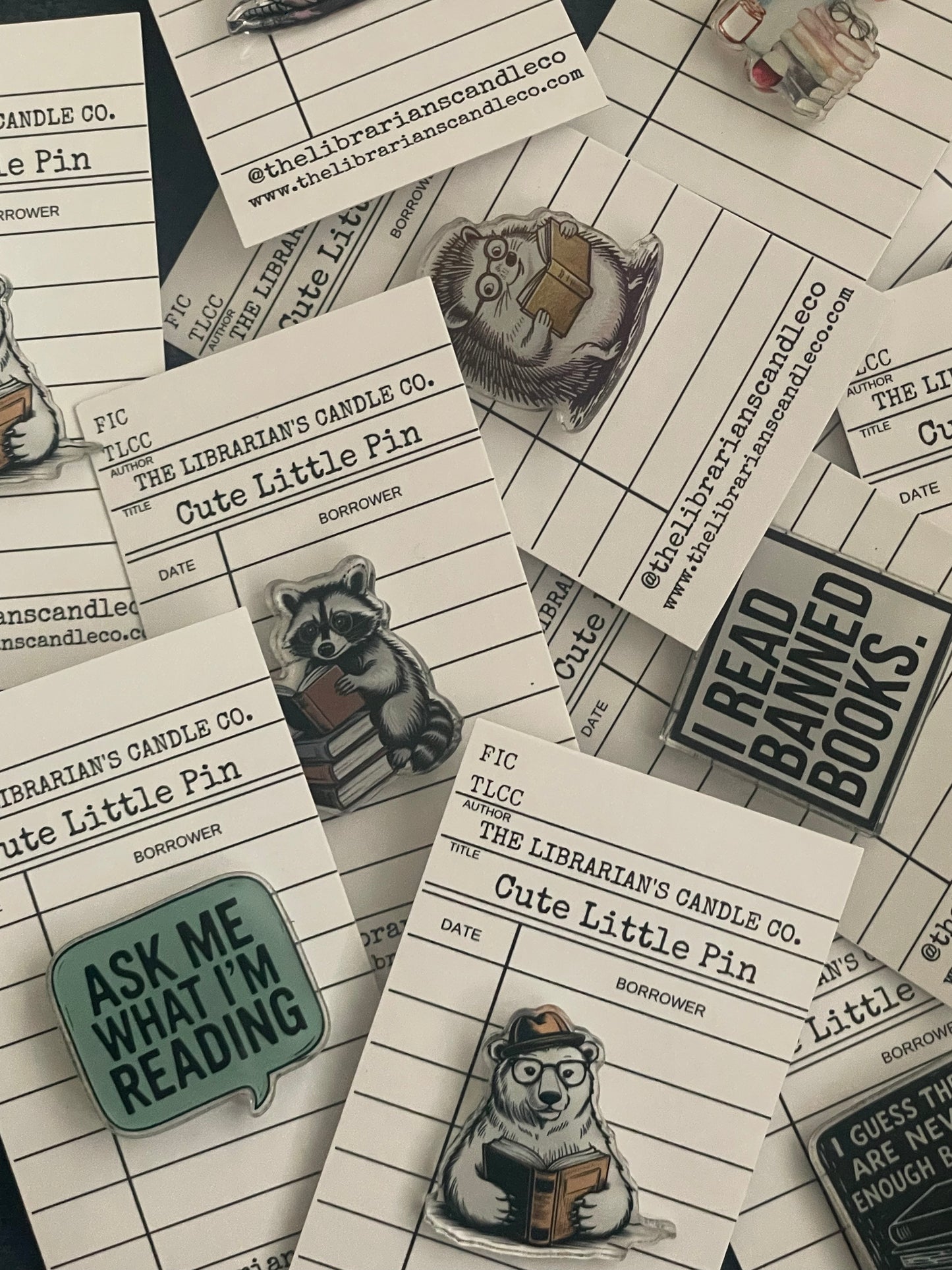 Otter Reading Books Literary  Acrylic Pin