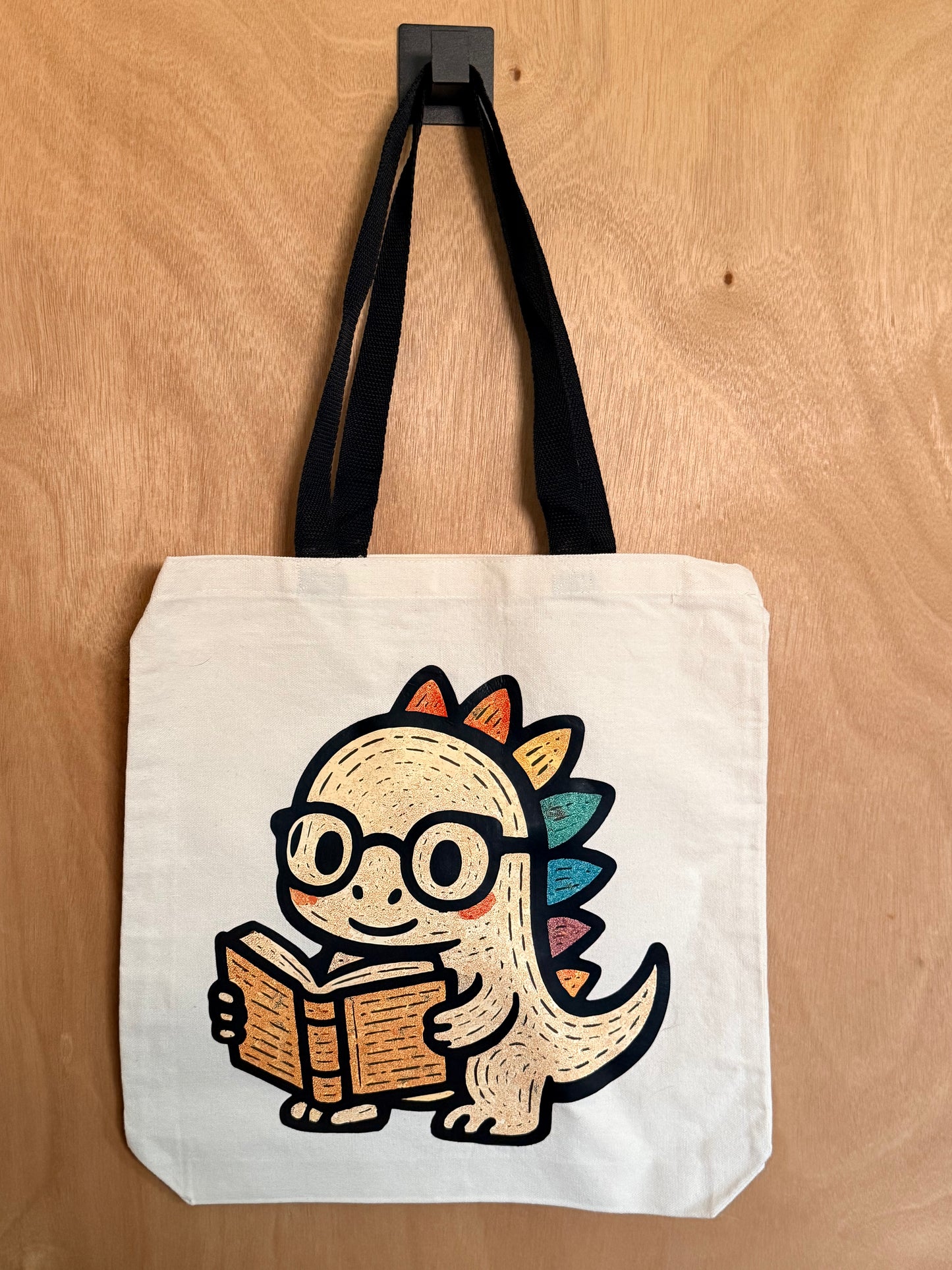 Dinosaur Reading Tote Bag
