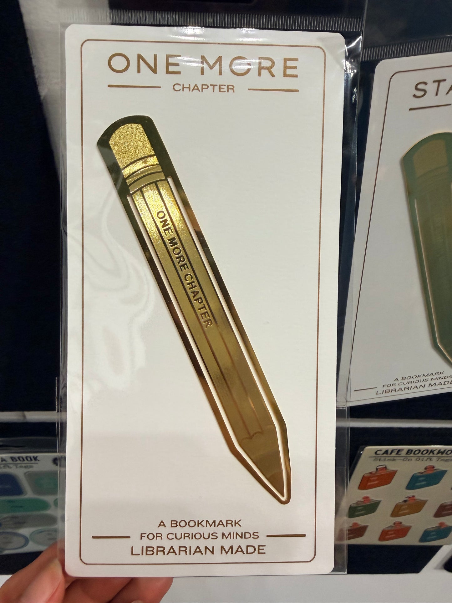 "One More Chapter" Metal Bookmark