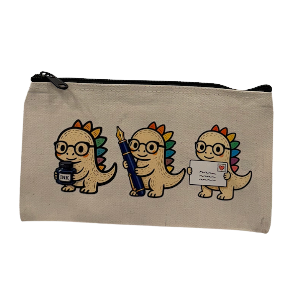 Pencil Pouch- DINO FOUNTAIN PEN