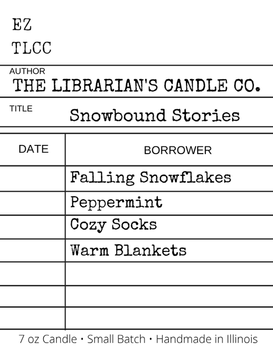 Snowbound Stories 7oz candle, peppermint