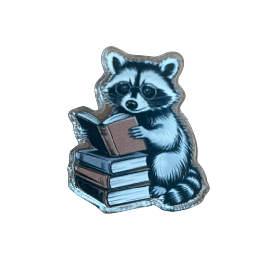Reading Raccoon Pin