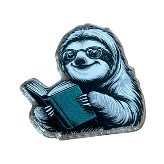 Reading Sloth Pin