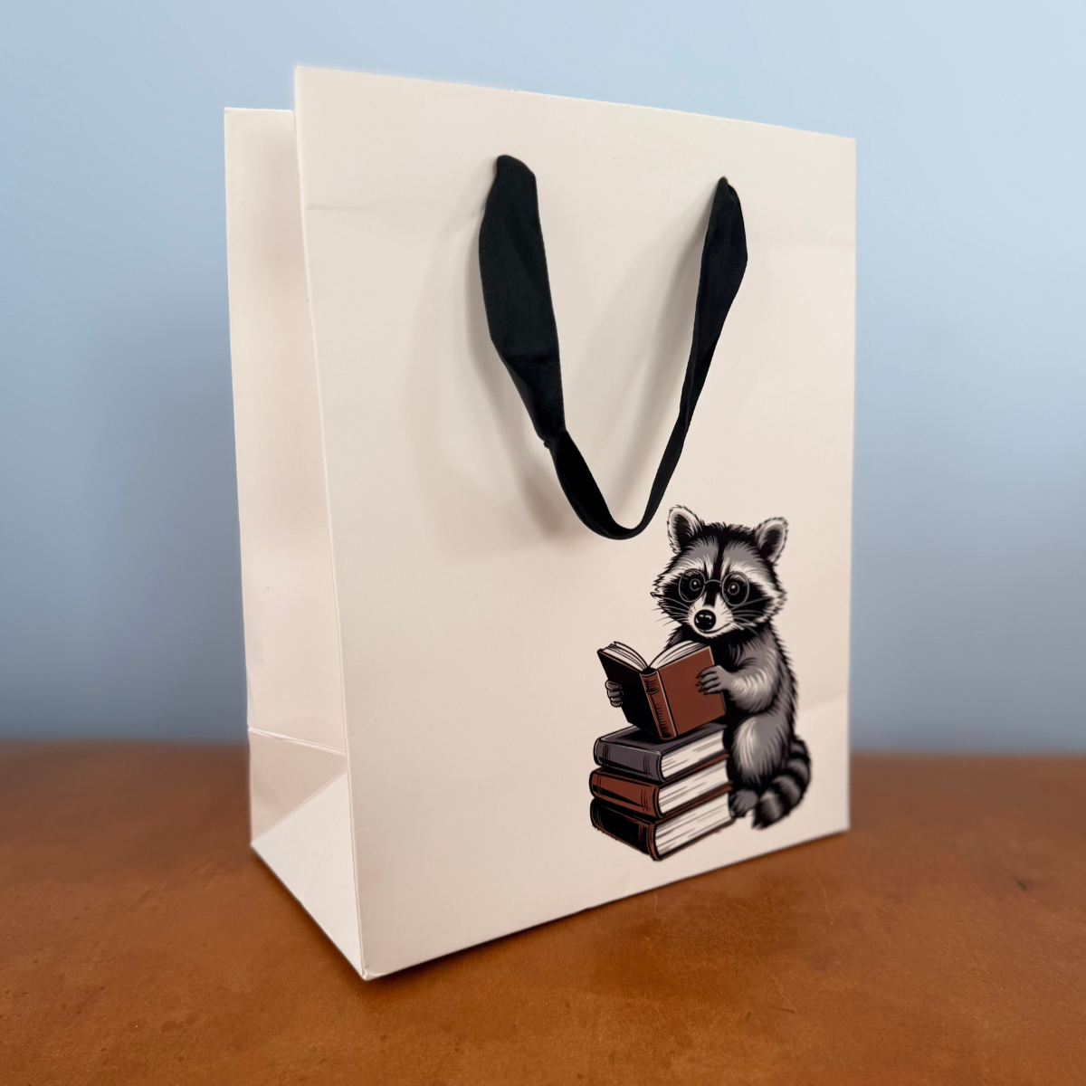 Reading Raccoon Gift Bag