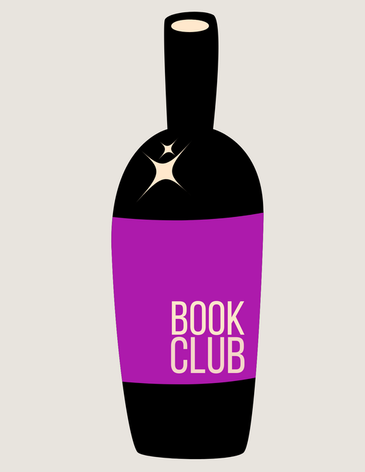 Book Club Wine Bottle Greeting Card
