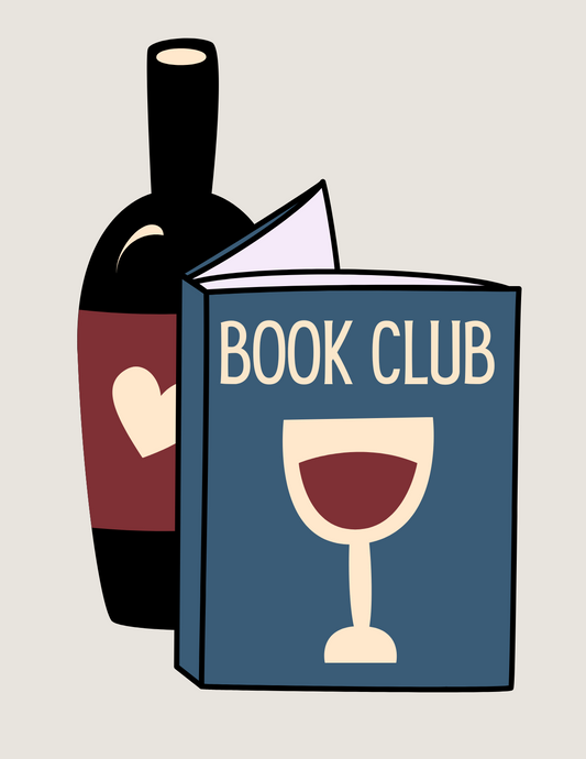 Book Club Pair Bottle Greeting Card