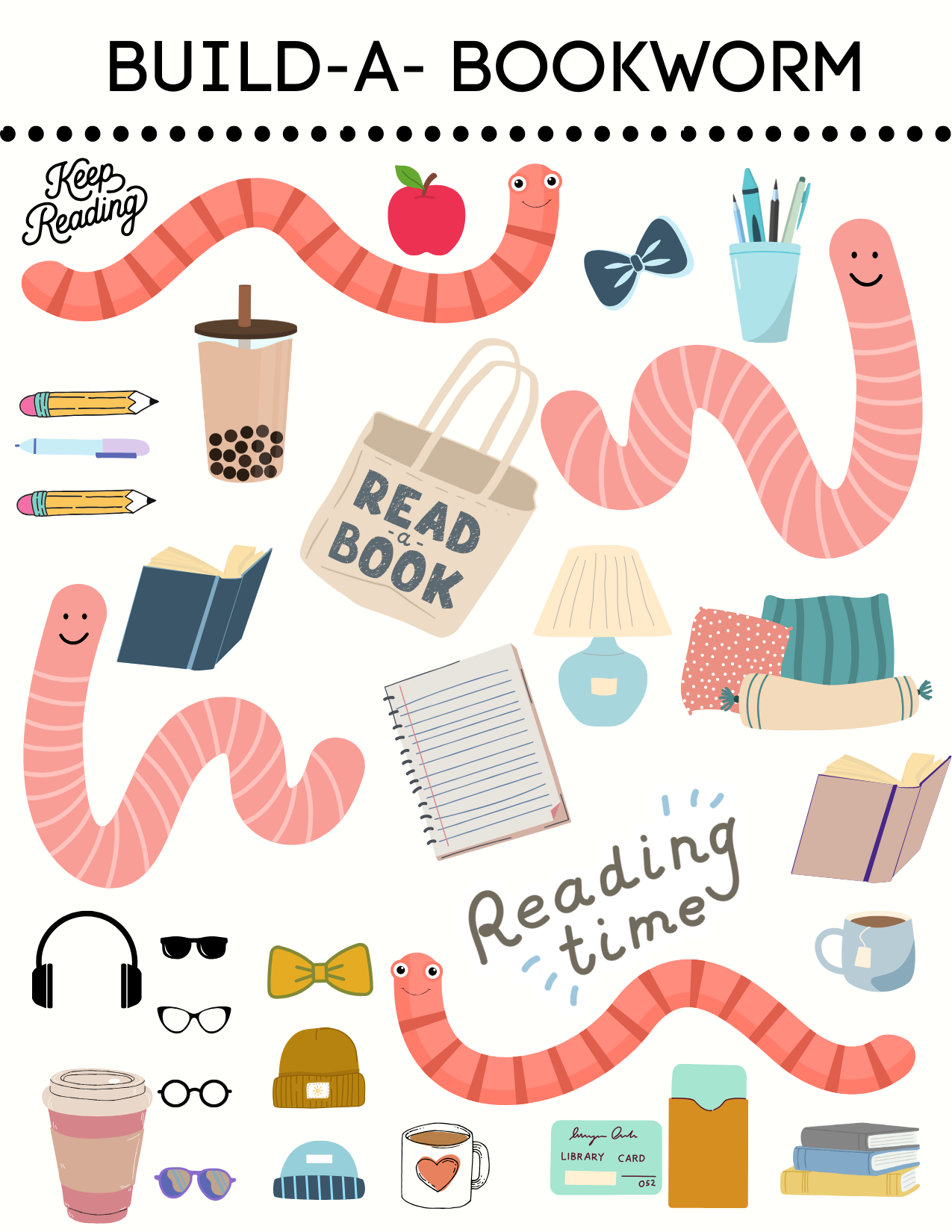 Build a Bookworm Greeting Card